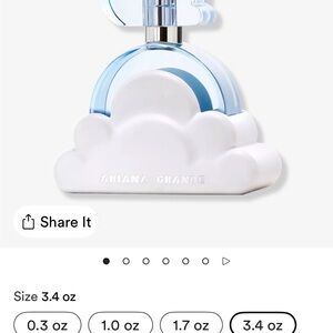 Ariana Grande White Cloud Bottle with Light Blue Arch